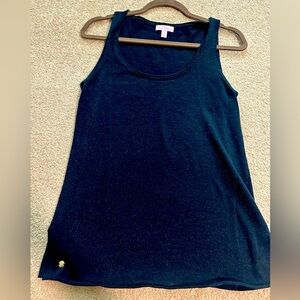 Lilly Pulitzer knit shimmer tank top-Black-Size small never worn